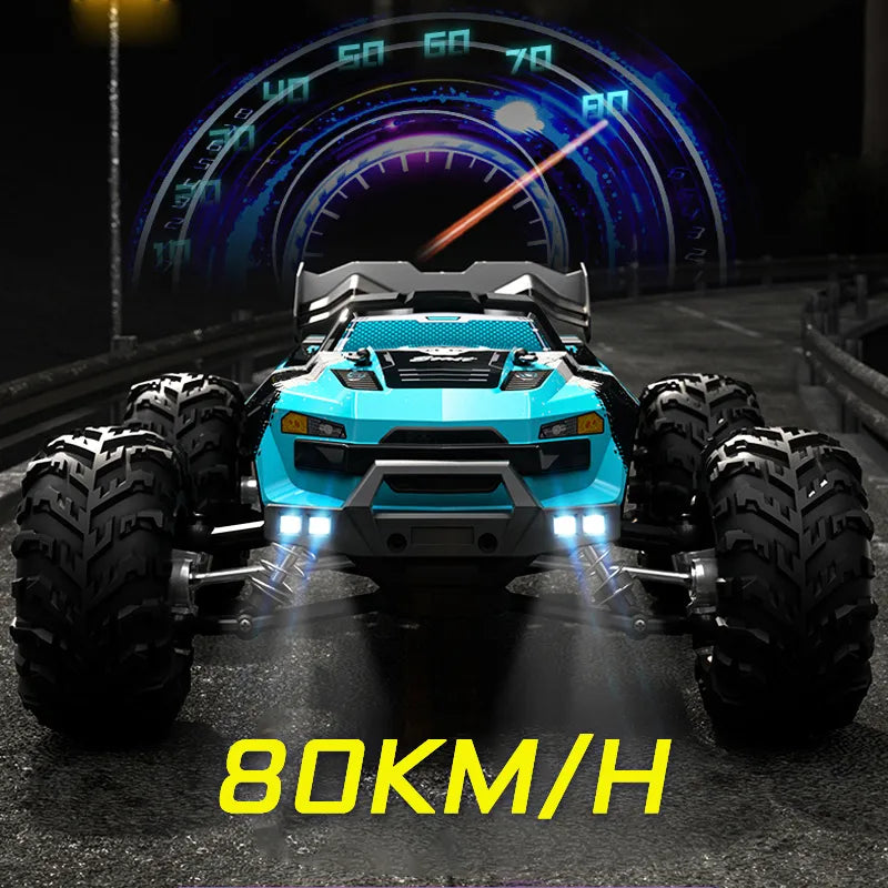 80KM/H or 40KM/H 4wd High Speed Off-Road Drift Simulation Car w/ LED Headlights
