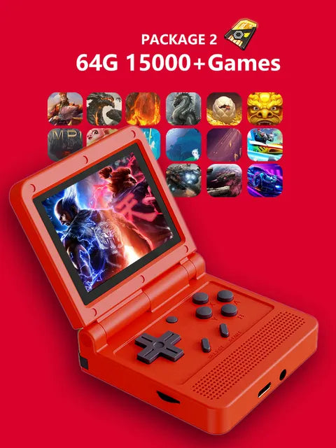 Retro Flip Handheld Game Player 3.0 inch IPS Handheld Console 3,000 Classic Games Pocket Mini Video GameBoy Player