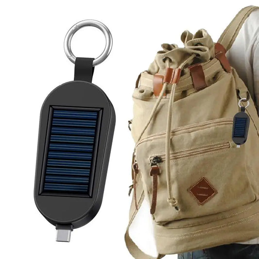 Solar Power Bank Pocket Power Bank Solar Keychain Charger Fast Charging Wireless Charger Portable External Power Bank Keychain