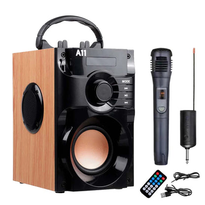 Karaoke Bluetooth Speaker Subwoofer Wireless Fm Radio 3D Stereo Sound Box Column Portable Caixa de Som Bluetooth Remote USB Mic