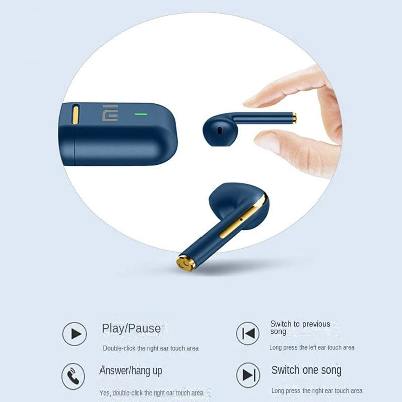 Wireless Earphones Bluetooth Headphones True Stereo Sport Game TWS Earbuds In Ear With Mic Touch