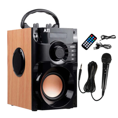 Karaoke Bluetooth Speaker Subwoofer Wireless Fm Radio 3D Stereo Sound Box Column Portable Caixa de Som Bluetooth Remote USB Mic