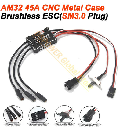 1/12 RC MN Car Upgrade Kit 2322 2600KV 3500KV Brushless Motor AM32 45A Metal ESC SM3.0/T Plug for MN82 MN99 MN168 MN78 Power Kit