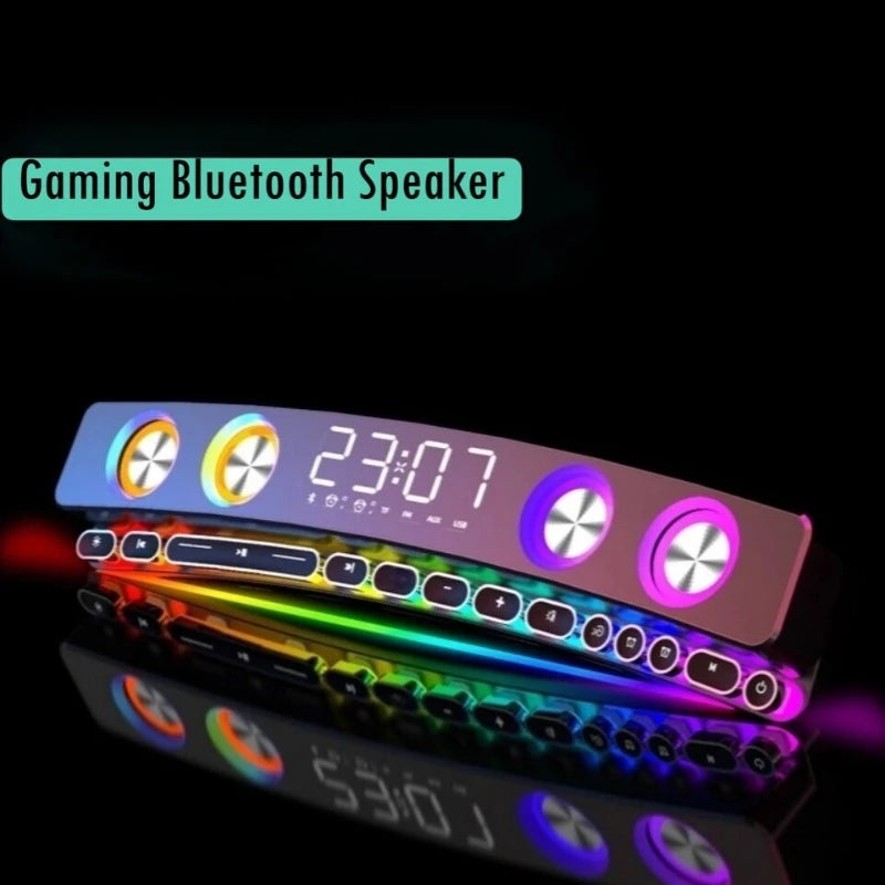 High Quality Bluetooth Speakers Sound Bar RGB 3D Stereo Surround Subwoofer AUX FM Radio Home Clock Computer Music Center