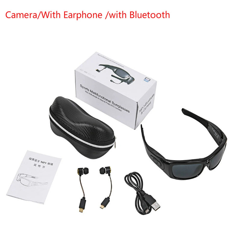 Smart Glasses Camera Polarized Sunglasses Mini Camera Video Recorder Security Sports DV DVR Surveillance Camcorder