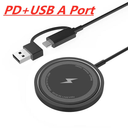 Magnetic Wireless Charger Pad USB Macsafe for iPhone 15 14 13 12 Pro Max Mini Fast Wireless Charging Dock Station Chargers