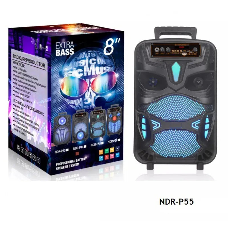 Multifunctional High Volume Bluetooth Speaker 8 Inch High Power Subwoofer Portable Home Karaoke Outdoor Dance Professional Audio