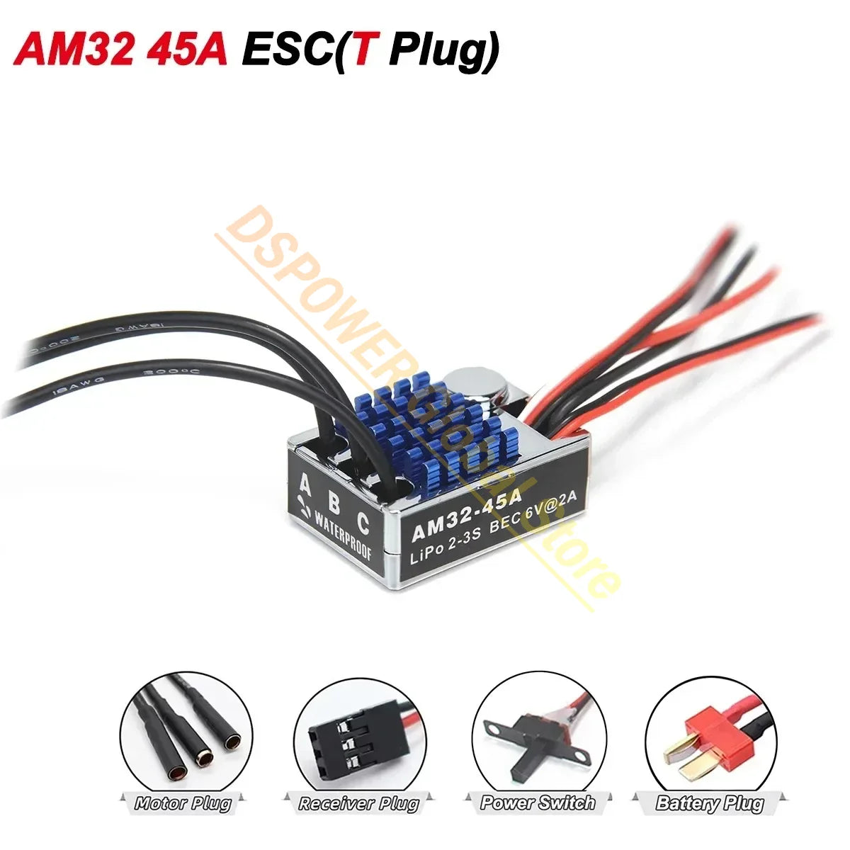 1/12 RC MN Car Upgrade Kit 2322 2600KV 3500KV Brushless Motor AM32 45A Metal ESC SM3.0/T Plug for MN82 MN99 MN168 MN78 Power Kit