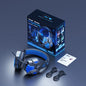 Dual-mode Gaming Headset RGB Light Effect Bluetooth 5.3 Rechargeable Large Battery Widely Compatible Light Weight Headphone
