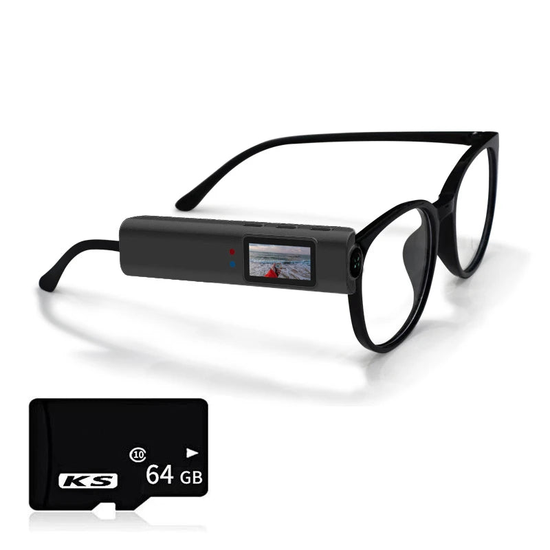 1080P WiFi Glasses Sports Camera Connect Phone Camcorder 110° Wide Angle Anti-shake Anti Blue Light FPV Head Mounted Camcorde