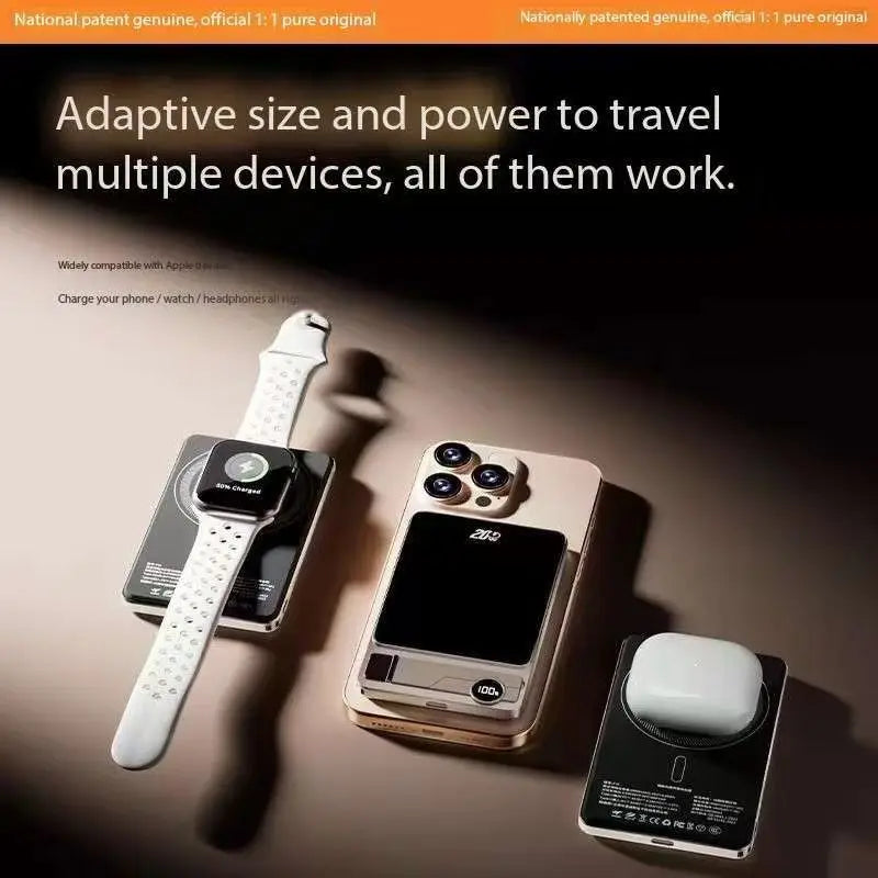 Portable Travel Power Bank For Magsafe Fast Charger PowerBank External Battery Station