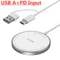 Magnetic Wireless Charger Pad Stand for iPhone 16 15 14 13 Pro Max Mini Airpods PD Macsafe Earphone Phone Fast Charging Station