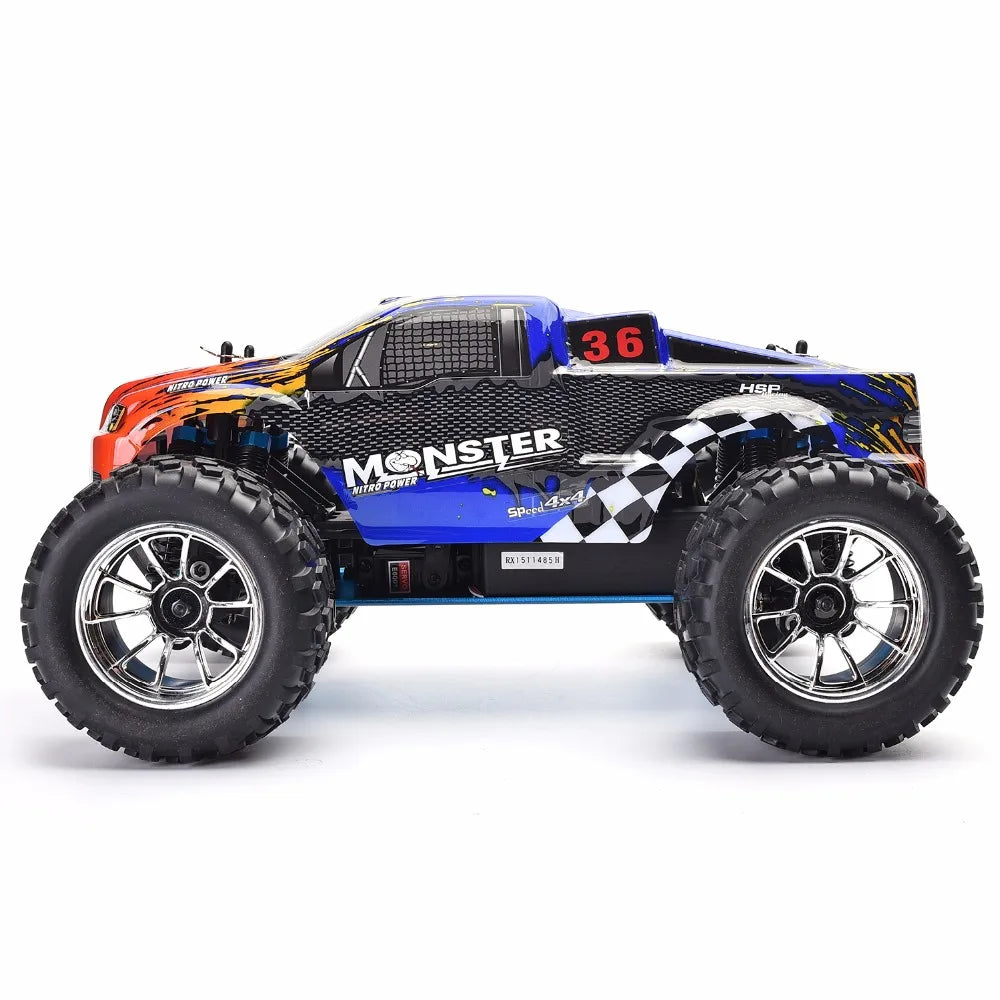 Two Speed Off Road Monster Truck Nitro Gas Power 4wd Remote Control Car High Speed Hobby Racing RC Vehicle