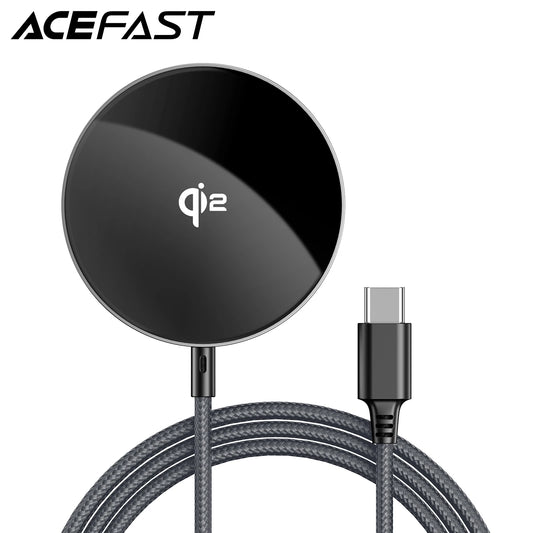 ACEFAST 15W Qi2 Wireless Magnetic Fast Charging Pad For iPhone 16/15/14/13/12 Pro Max Desktop Wireless Charger For Airpods Pro
