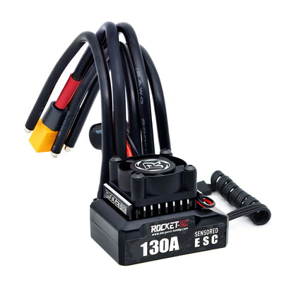 Rocket-RC Brushless Sensored Kit 540 Motor and 130A ESC Combo BEC 6V/5A for 1/10 RC RV Car