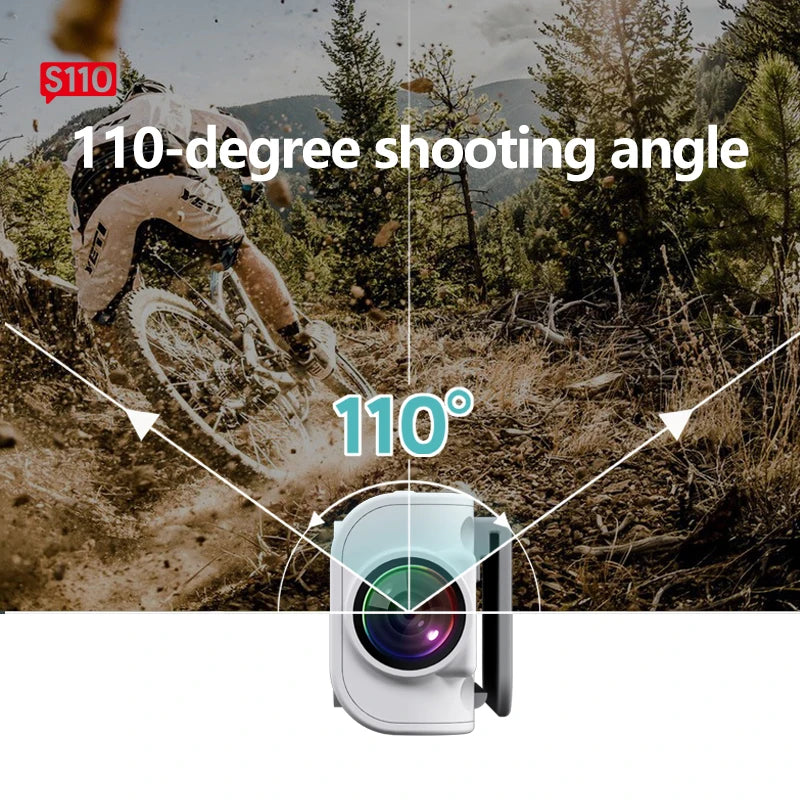 1080P WiFi Glasses Sports Camera Connect Phone Camcorder 110° Wide Angle Anti-shake Anti Blue Light FPV Head Mounted Camcorde