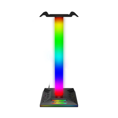 New RGB Gaming Headphone Stand Dual USB Port Touch Control Strip Light Desk Gaming Headset Holder Hanger Earphone Accessories