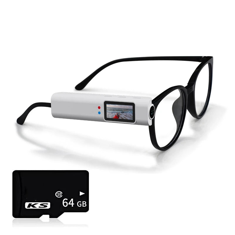 1080P WiFi Glasses Sports Camera Connect Phone Camcorder 110° Wide Angle Anti-shake Anti Blue Light FPV Head Mounted Camcorde