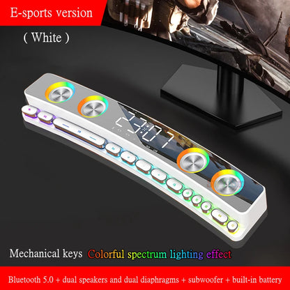 High Quality Bluetooth Speakers Sound Bar RGB 3D Stereo Surround Subwoofer AUX FM Radio Home Clock Computer Music Center