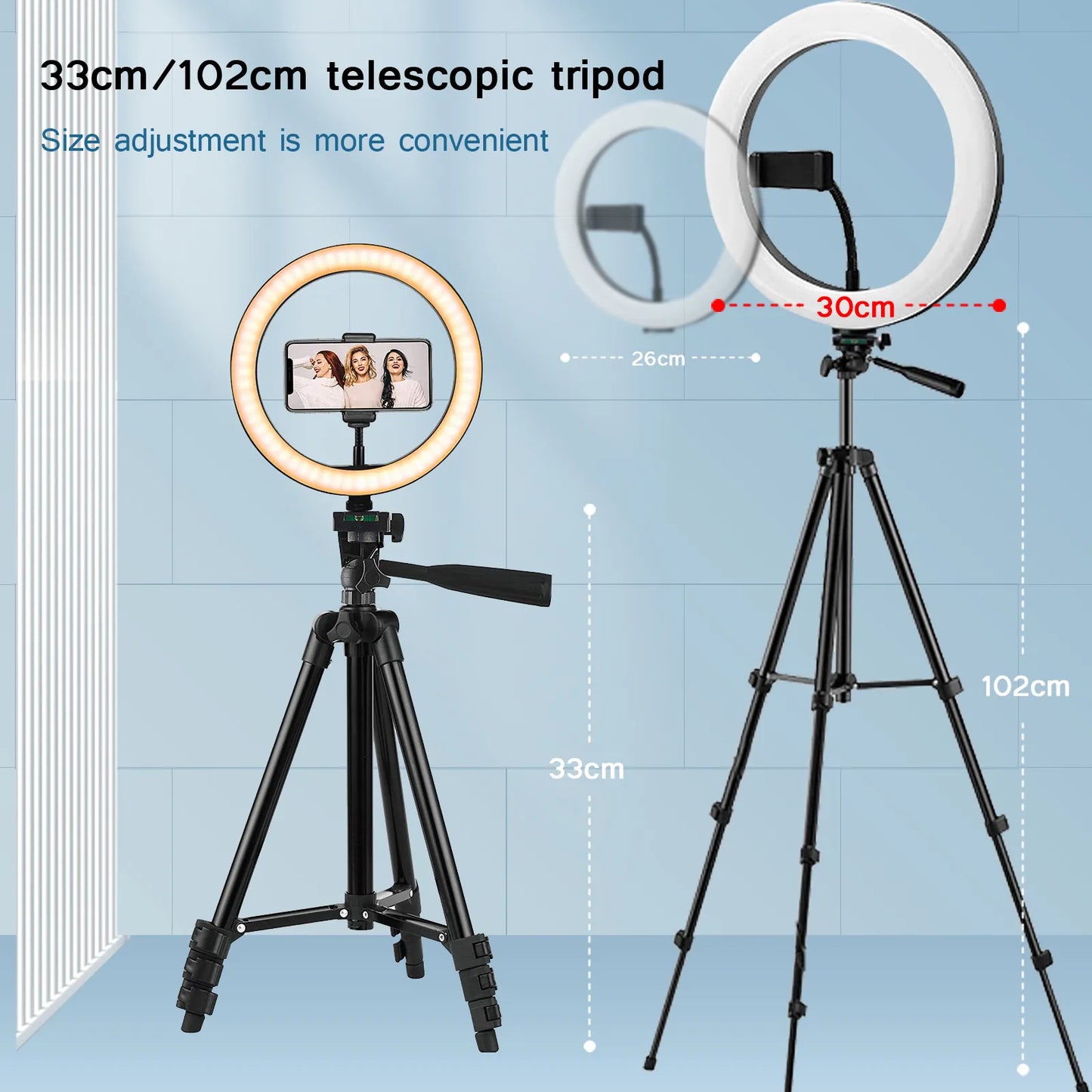 LED Ringlight with Tripod Stand