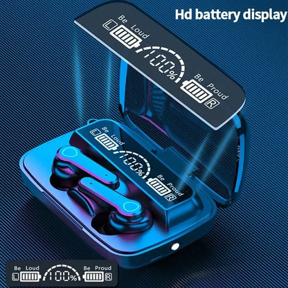 #M19 Bluetooth Headset Wireless Tws Gaming Support Noise-cancelling Touch In-ear Mini Emergency Power Bank Headset