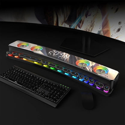 High Quality Bluetooth Speakers Sound Bar RGB 3D Stereo Surround Subwoofer AUX FM Radio Home Clock Computer Music Center