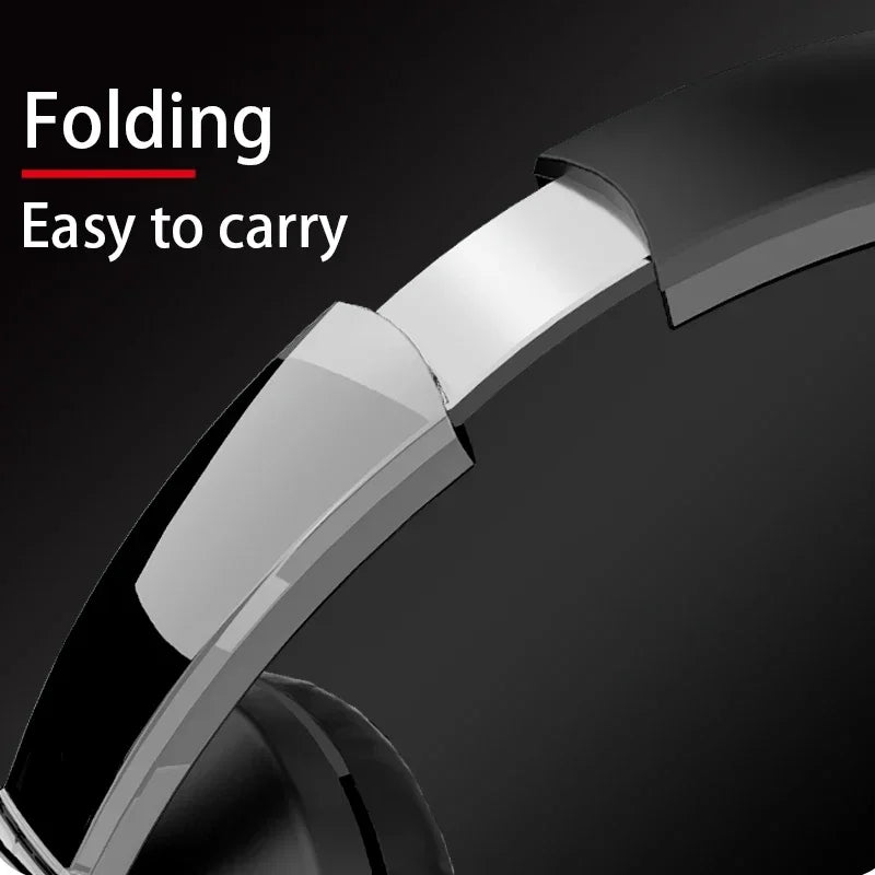 Wireless Bluetooth Headphone Over the Ear Headset High Fidelity Bass Stereo Music Gaming Foldable Headsets with AUX Cable