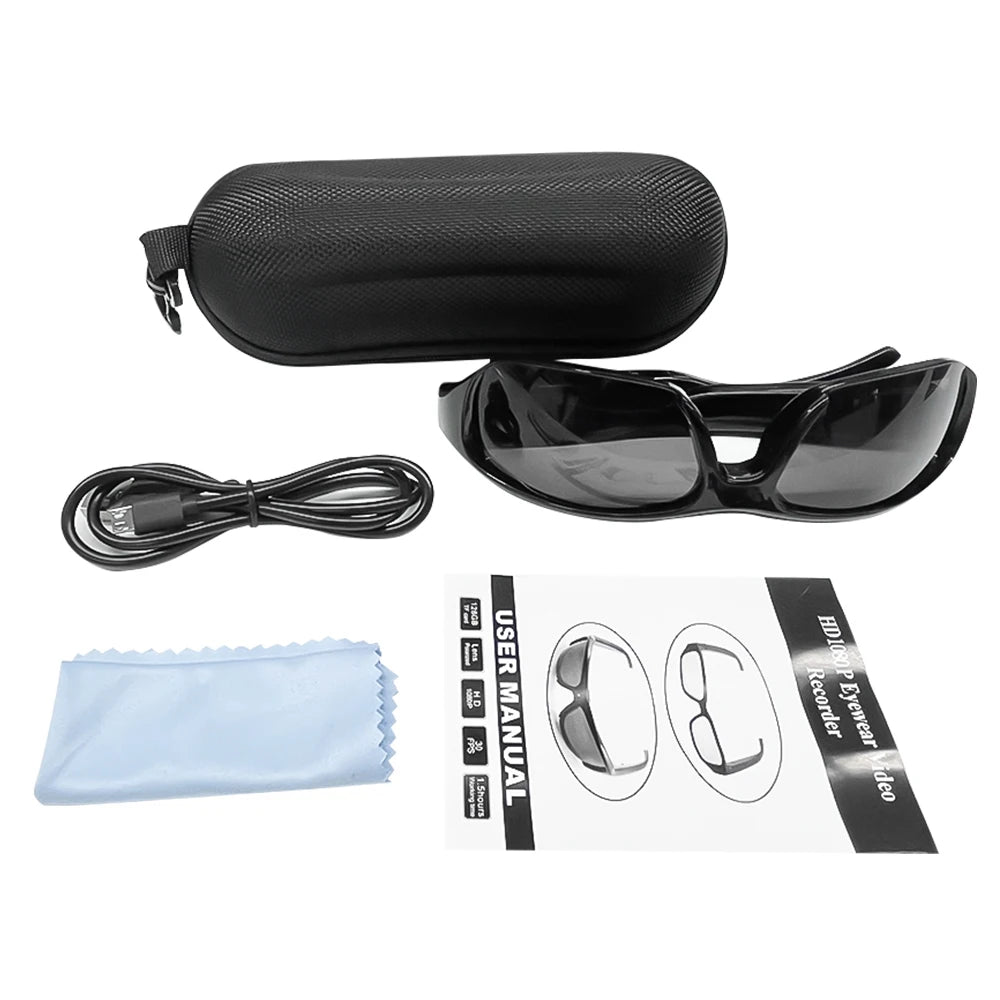 Glasses Camera HD 1080P Video Take Photo Outdoor Video Recorder Cycling Wearable Protable Mini Camera One Button Control
