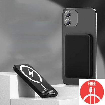 New 50000mAh Magnetic Wireless Power Bank Portable Charger External Auxiliary Battery Pack