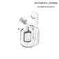 True Wireless Bluetooth 5.3 Transparent Headset with LED Digital Display Stereo Sound TWS ENC Earphones Mic for Sports Working