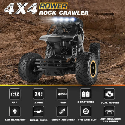 4WD RC Car 1:12 Off Road 4x4 Remote Control Cars Radio Buggy Truck