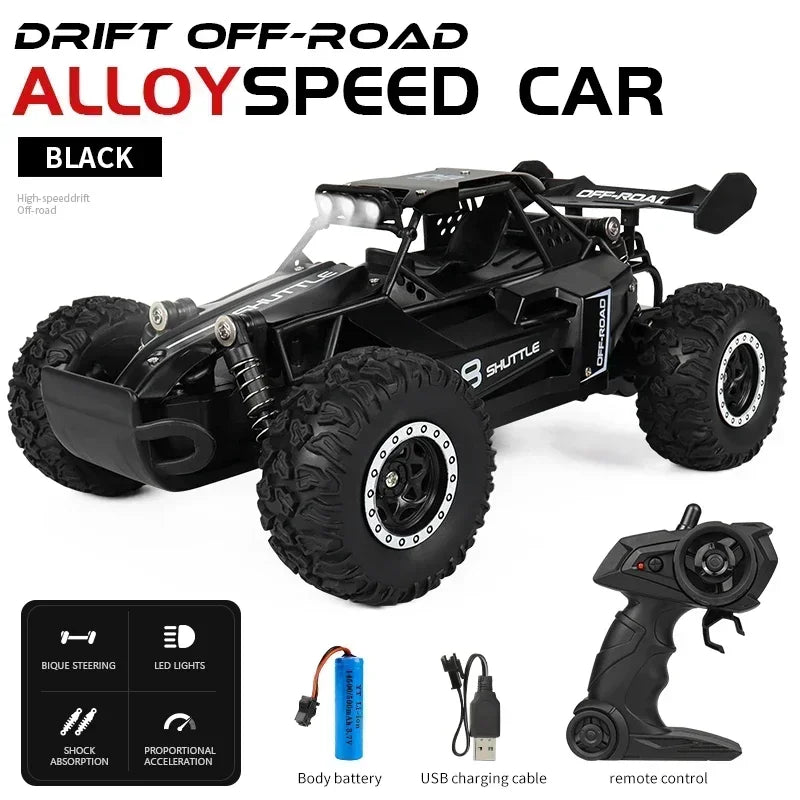 RC Car 2.4Gh Model With LED Lights 2WD High Speed Off-road Remote Control Climbing Vehicle